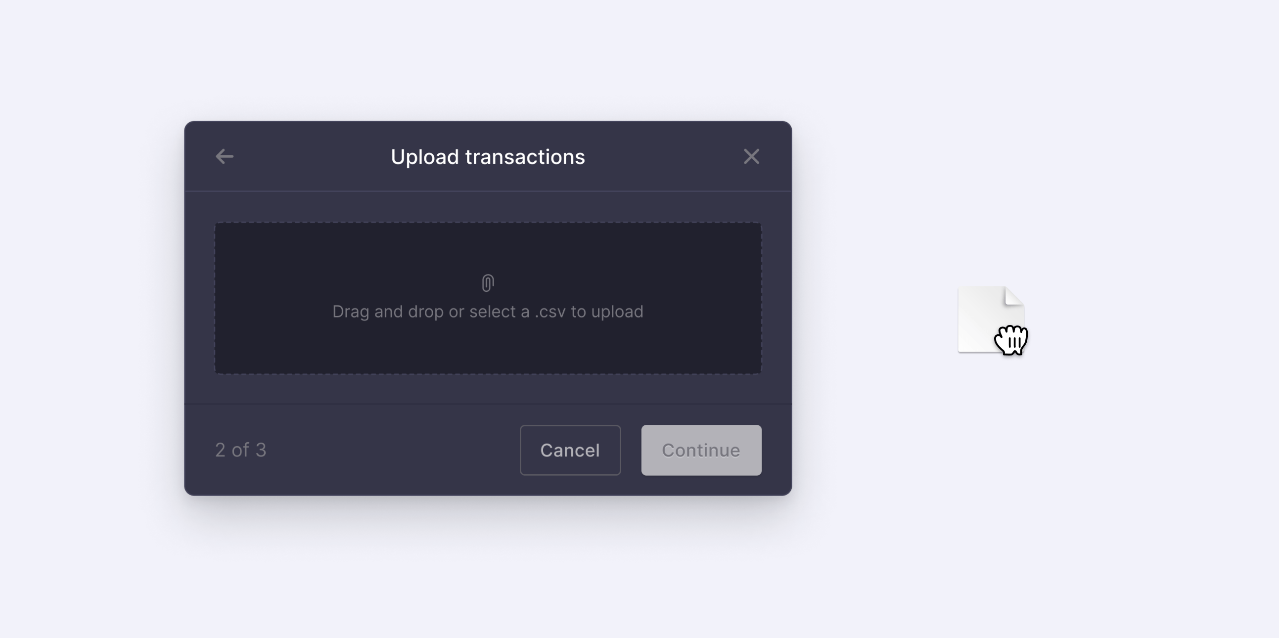 Batch transactions import