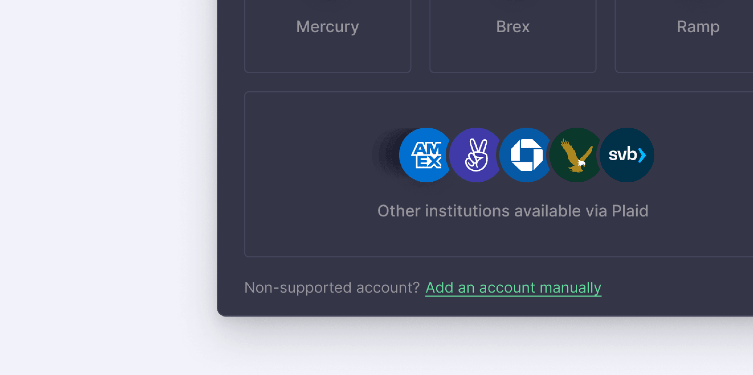 Manual account creation