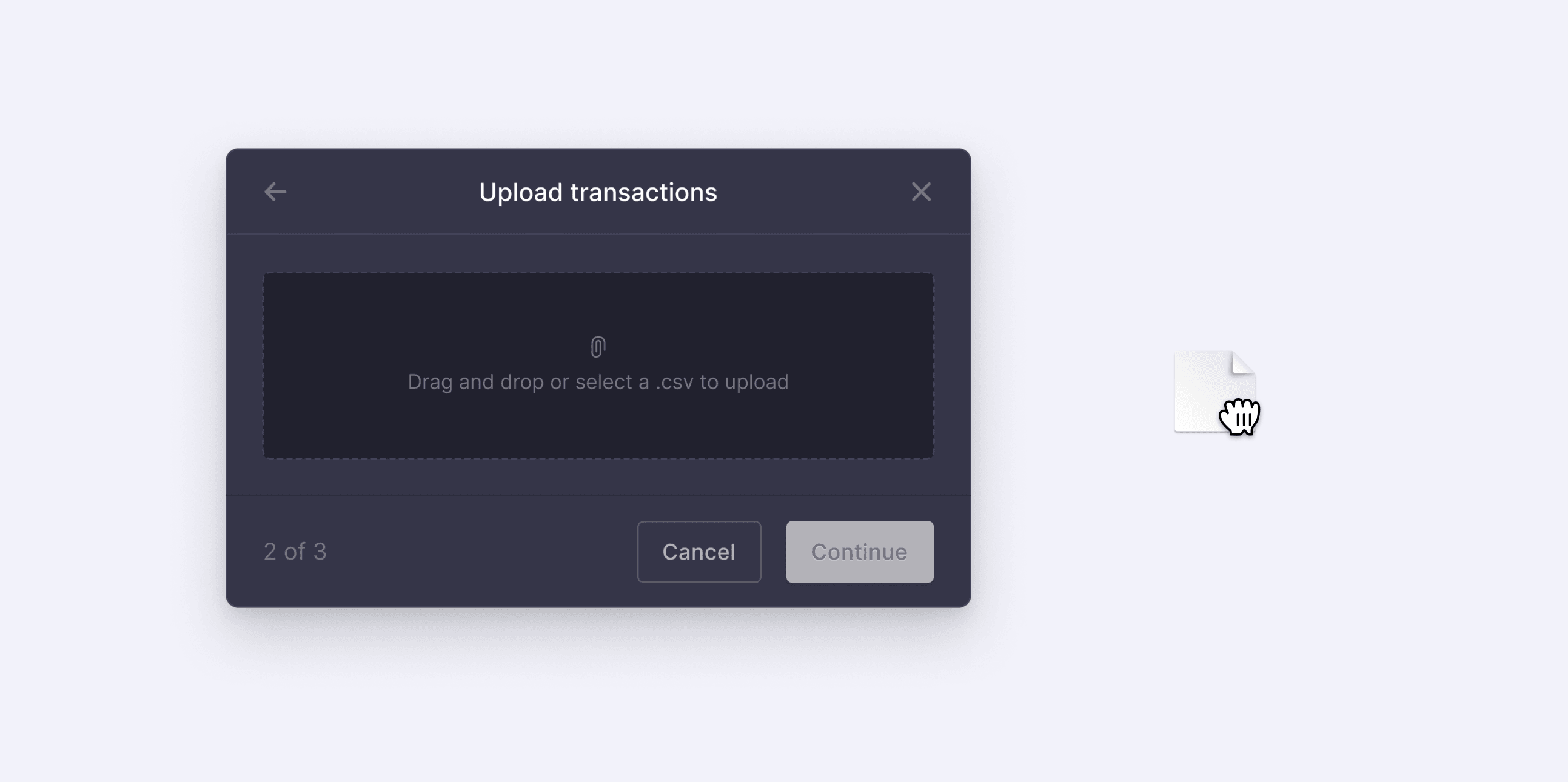 Batch transactions import